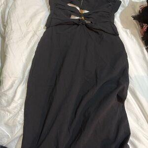 Zara midi Black Cut-Out Dress